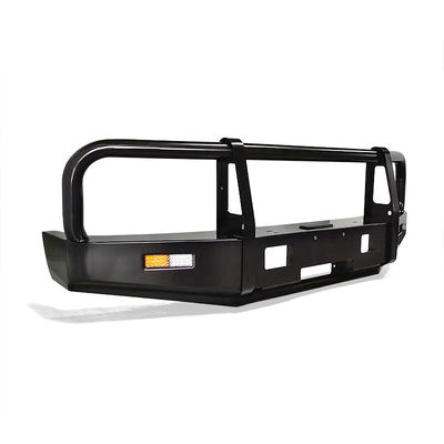 Bolt On Black Powder Coat Steel Bull Bar Dengan Spot Beam Cahaya Putih