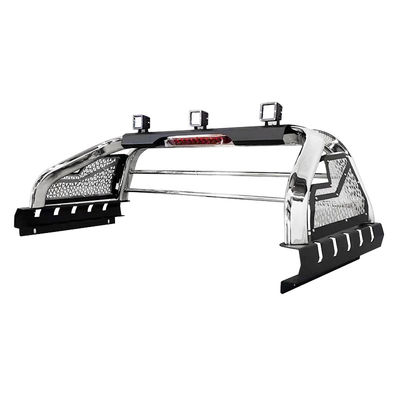 Aksesori Mobil Sport Roll Bar Stainless Steel Kustom Off Road Dengan Lampu LED Untuk Hilux Revo