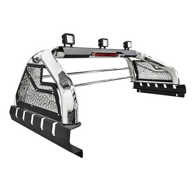 Aksesori Mobil Sport Roll Bar Stainless Steel Kustom Off Road Dengan Lampu LED Untuk Hilux Revo