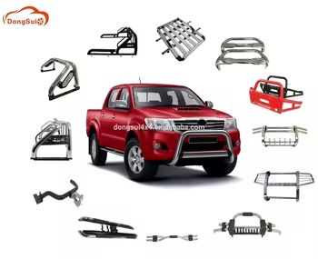 Pabrik Asli Dongsui Bumper Bull Bar Depan Truk Pickup Kokoh Pelindung Rusa Untuk Toyota Hilux Vigo Revo Rocco Nissan NP300 Navara Isuzu Mitsubishi Volkswagen Ford F150 Raptor Ranger