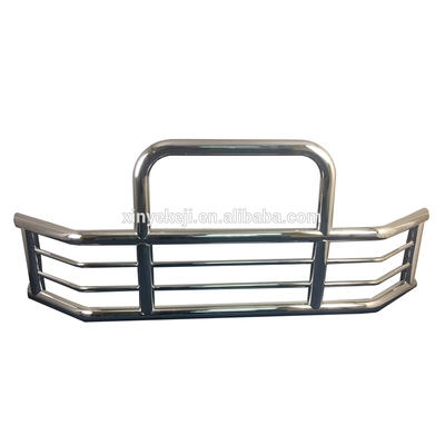 304 Stainless Steel Big Truck Semi-Truck Deer Guard With LED Lights For Kenworth International Prostar Freightliner Cascadia Vnl