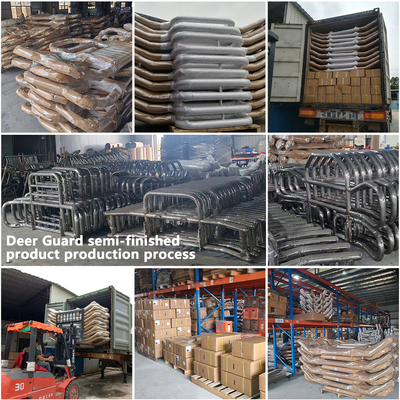 Pabrik Dongsui Berkualitas tinggi Baru bergaya Amerika Utara Semi Truck Bumper Deer Guard Untuk Freightliner Cascadia Volvo International Prostar Kenworth Peterbilt Mack Pinnacle