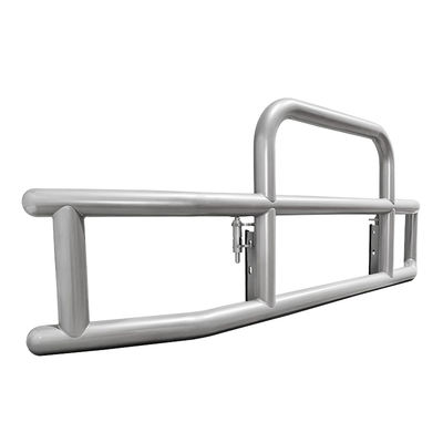 Truk berat Frosted Silver Steel Semi Truck Deer Guard Untuk Cascadia For Volvo Peterbilt