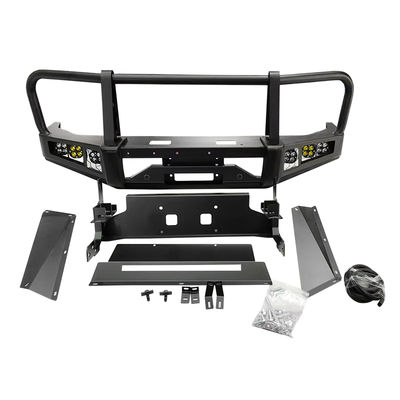 Off Road Car Accessories Black Steel Front Bumper Bull Bar With LED Lights For Toyota LC79