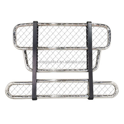 Penjaga rusa truk bergaya Eropa 304 stainless steel dengan pemasangan mudah untuk Scania Volvo Benz Man