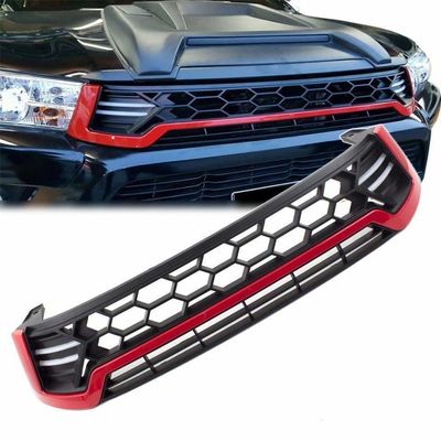 Grill Depan Mobil Hitam Putih Untuk Toyota Hilux Revo 2015 - 2017