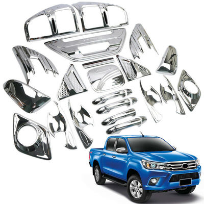 Kit Chrome Plastik Mobil Ramah Lingkungan Sliver Dan Warna Hitam Untuk Hilux Revo 2015+