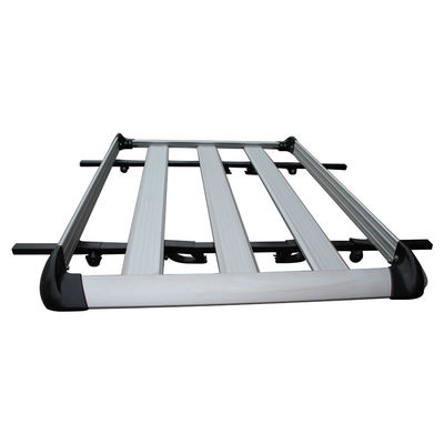 127 * 96cm 50 * 37 Inch Rak Atap Mobil Bahan Aluminium Warna Hitam / Silver