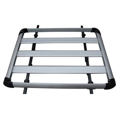 127 * 96cm 50 * 37 Inch Rak Atap Mobil Bahan Aluminium Warna Hitam / Silver