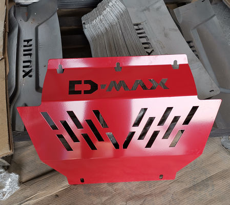 Plat Skid Auto Warna Merah Dmax, Papan Pelindung Mesin Untuk Truk Pickup
