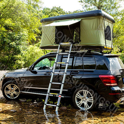 Produsen OEM Grosir Universal Hitam ABS Hard Shell 4x4 Keras Rooftop Top Roof Tent untuk Suv NISSAN TOYOTA PRADO