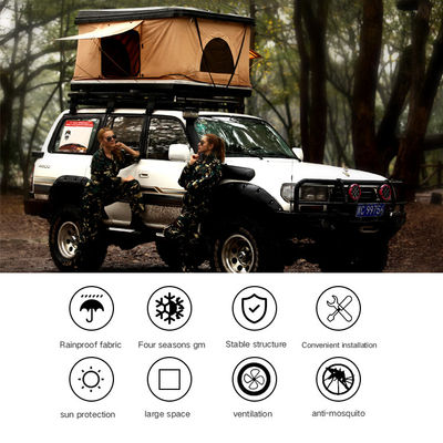 Produsen OEM Grosir Aluminium Tangga 4 Orang Berkemah Tenda Atap Mobil Otomatis Hardshell