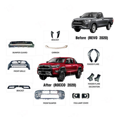 Produsen OEM Grosir Bumper Depan Mobil Hitam Rocco 2020 2021 Facelift Body Kit