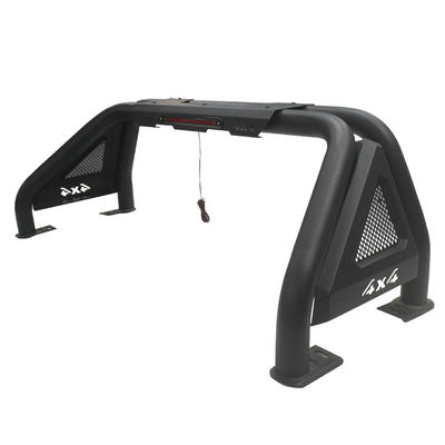 Powder Coating Toyota Hilux Roll Bar Matte Surface Steel Dengan Lampu LED Rem