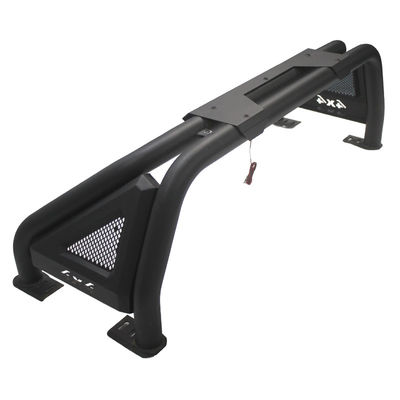 Powder Coating Toyota Hilux Roll Bar Matte Surface Steel Dengan Lampu LED Rem