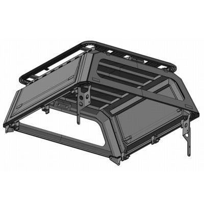 4x4 Baja Hitam Hard Tonneau Cover Untuk Toyota Hilux Ford Ranger F150 BT50 Dmax