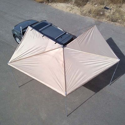 420D Mobil Atap Tenda 4x4 Ditarik Sunproof Tahan Air 270 Derajat Tenda Keluarga Dengan Ruang Kain
