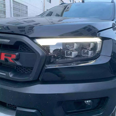 Ford Ranger T7 T8 Lampu Depan Penuh Led Proyektor 4 Len Bahan ABS