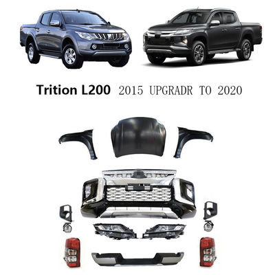 Custom Pick Up Car Front Bumper Grill Facelift Body Kit Untuk Mitsubishi Triton 2012-2019 Upgrade Ke 2020