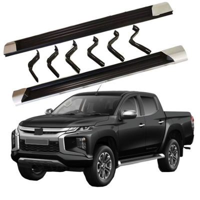 Langkah Sisi Mobil Papan Lari Aluminium Hitam Untuk Mitsubishi Triton L200